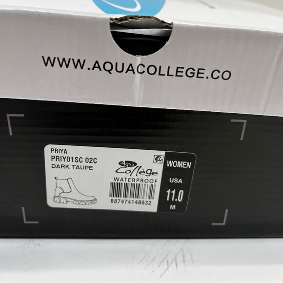 Aqua College Priya waterproof Chelsea boots dark taupe - 11 - Picture 12 of 13